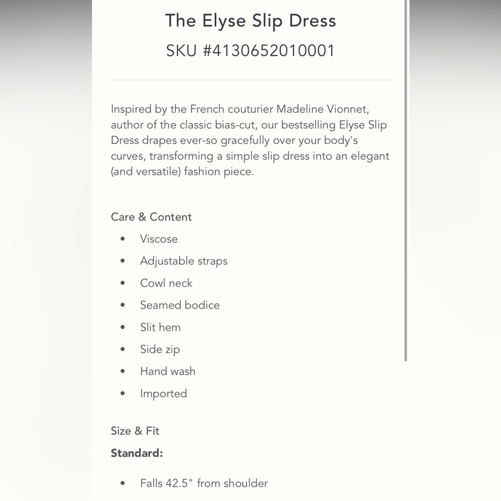Anthropologie NWT The Elyse Slip Dress size XXS. - Picture 6 of 16